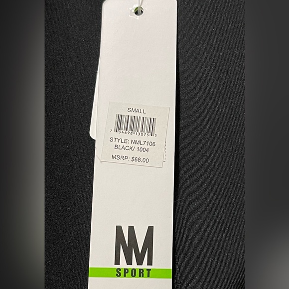 NICOLE MILLER SPORT LEGGING MEDIA POCKETS-WORKOUT WOMEN COLOR BLACK/WHITE LINE S - Picture 11 of 13